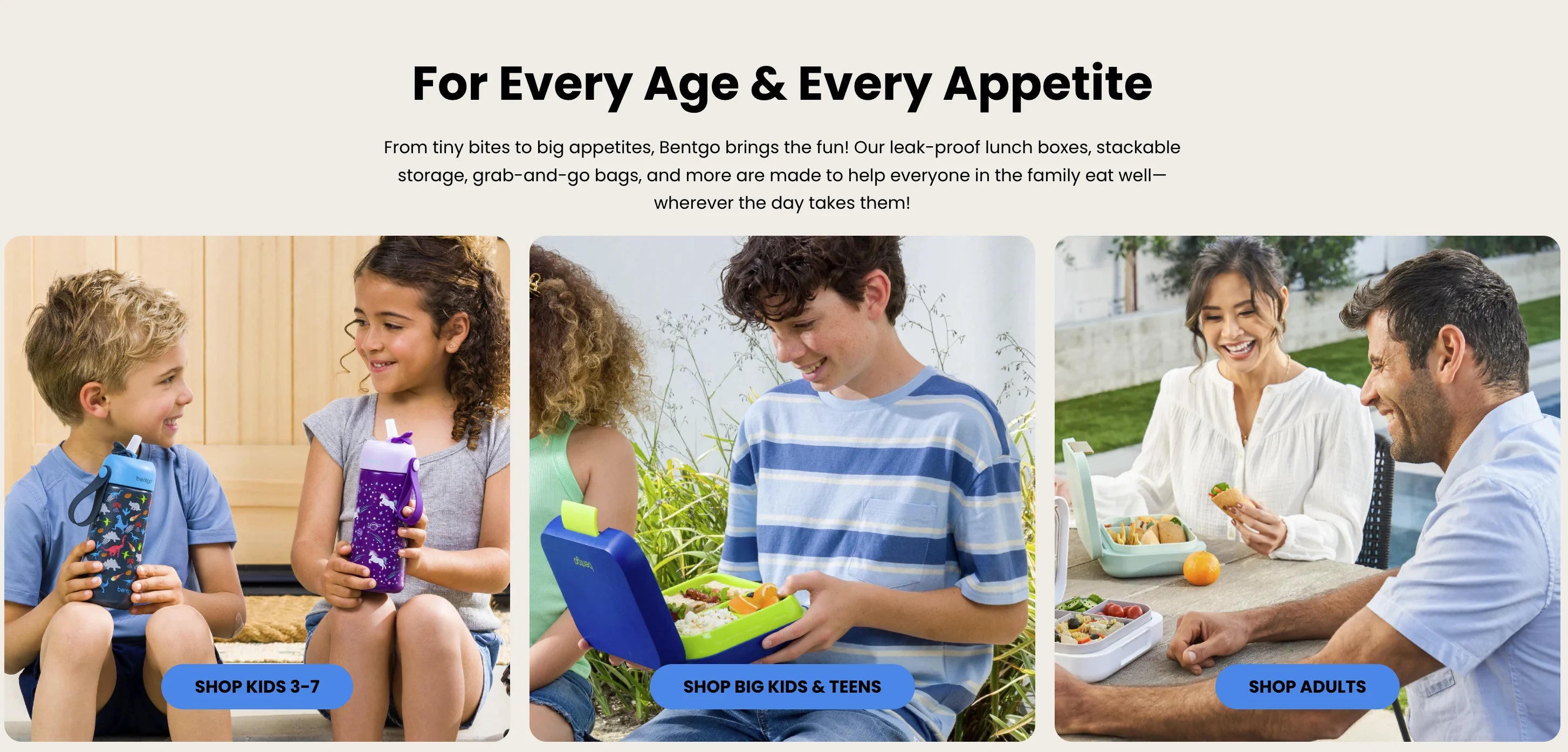 For Every Age and Every Appetite Bentgo collections
